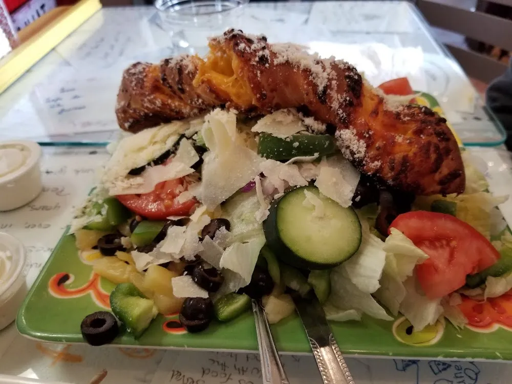 Garden Salad and Bread Stick